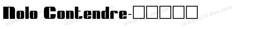 Nolo Contendre字体转换